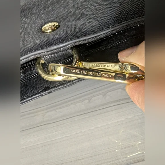 Karl Lagerfeld - Black Shoulder Hand Bag Tote - Picture 8 of 15